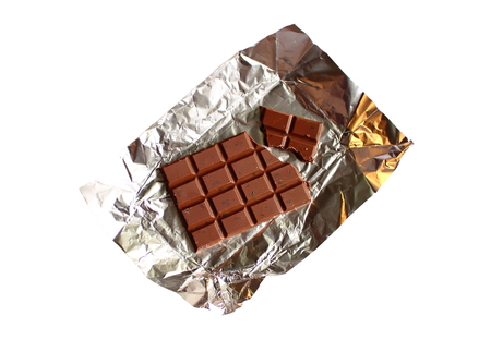 Chocolate on a white backgroundの写真素材