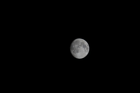 moon in the black skyの写真素材