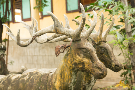 Buddhist statues in the temple in Nha Trang Vietnamの写真素材
