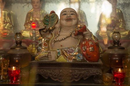Buddhist statues in the temple in Nha Trangの写真素材