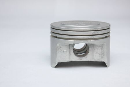 new car piston isolated on white backgroundの写真素材