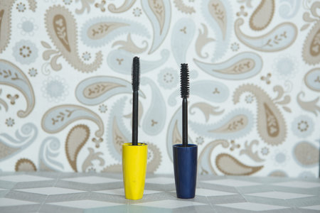 Cosmetic black mascara brush Long lashes