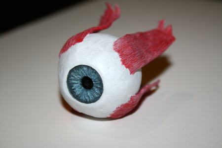 Closeup of isolated artificial eyeballの写真素材