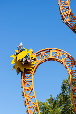 Linnanmaki Amusement Park, Kirnu roller coasterのeditorial素材