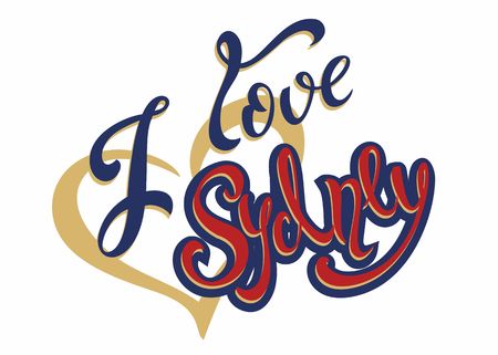 I love Sydney. Vector illustration.のイラスト素材