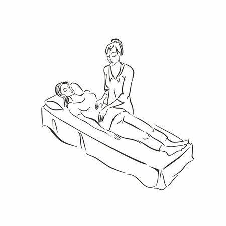 Doctor and patient. Diagnostics.のイラスト素材