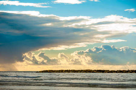 Beautiful sunset above the sea