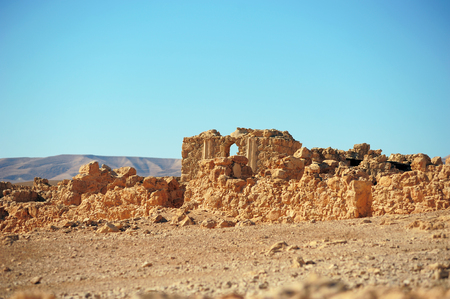 Ruins of Masada Fortressの写真素材