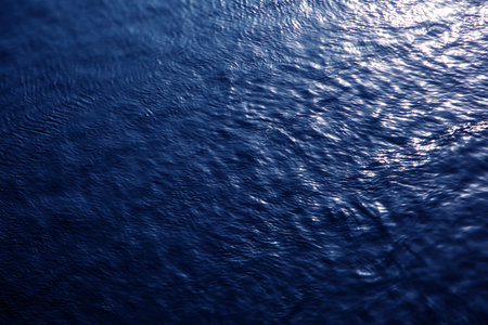 Blue Tones Water texture as Background. Phantom blue tinting. Top view