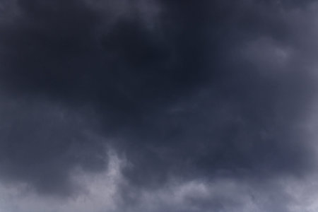 Gloomy sky before a severe thunderstorm