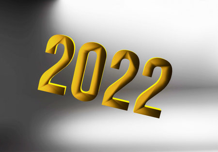 Golden-colored figures close-up on a light background, 3d illustration.