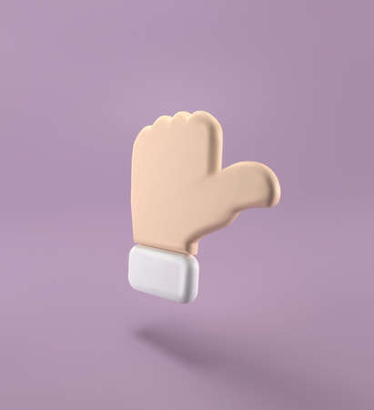 Like icon close-up on pink background, 3d illustration.の写真素材