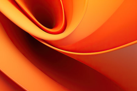 geometric abstract abstract orange smooth curves wallpaper. Generative AIの素材