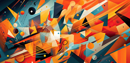 geometric abstract background. Generative AIの素材