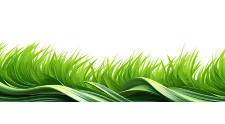 green grass photo on white background. Generative AIの素材