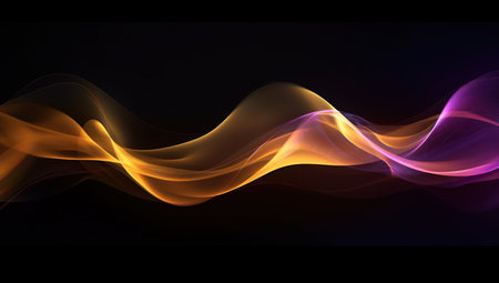 abstract smoke wave pattern desktop wallpaper. Generative AIの素材