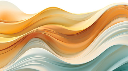 abstract graphic background with orange and blue waves in the background. Generative AIの素材