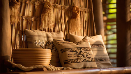 Ecolodge house interior.の素材