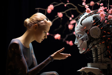 The concept of artificial intelligence and innovative technologies.の素材