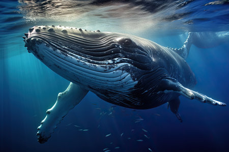 The underwater sea world, deepsea animals and the marine ecosystem.の素材