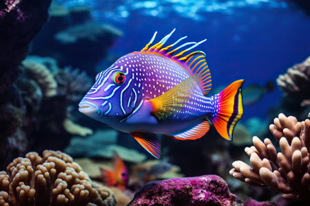 The underwater sea world, deepsea animals and the marine ecosystem.の素材