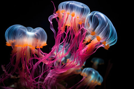 The underwater sea world, deepsea animals and the marine ecosystem.の素材