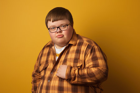 World genetic diseases day and syndrome down concept.の素材