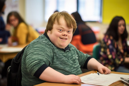 World genetic diseases day and syndrome down concept.の素材