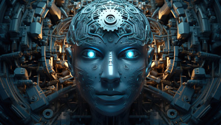 Artificial intelligence, Innovative technology and Machine learning concept.の素材