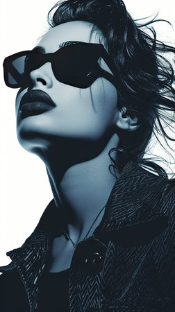Woman in sunglasses, the concept of fashionの素材