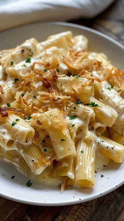 A white plate with a generous serving of pasta covered in rich tomato sauce. The pasta strands are twirled together, coated evenly in the savory sauce, creating a mouth-watering dish.の素材
