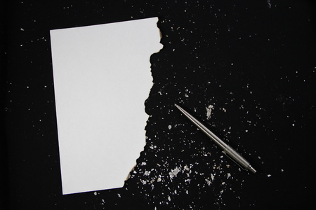 paper on black backgroundの写真素材