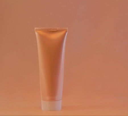tube of hand cream on the tableの写真素材