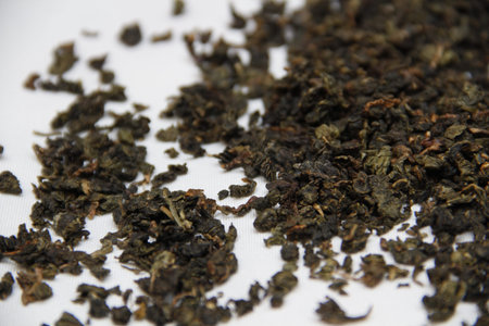 green tea on a white background
