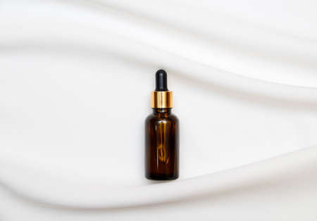 essential oil in a glass containerの写真素材
