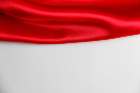 beautiful fabric on the desktopの写真素材