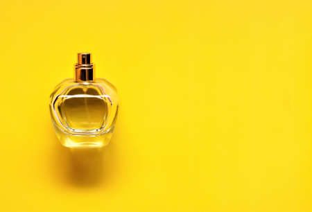 perfume in a glass transparent bottleの写真素材
