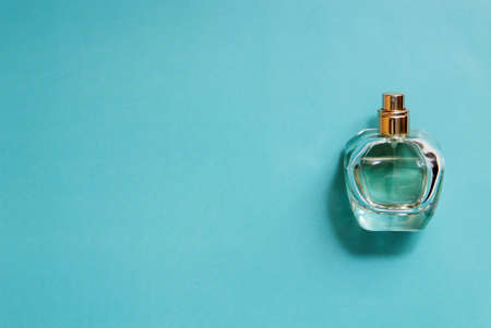 perfume in a glass transparent bottleの写真素材