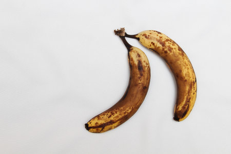 the banana peel has darkenedの写真素材