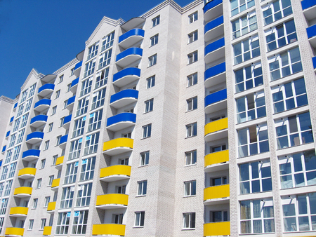 modern skyscraper on the blue sky backgroundのeditorial素材