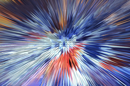 the multi-coloured explosion is very brightの写真素材