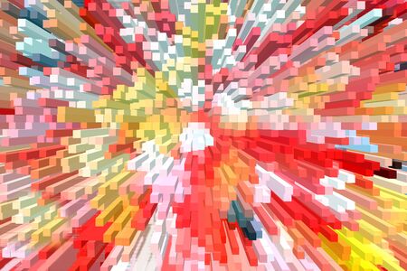 multicolored abstraction like an explosion with light patternの写真素材