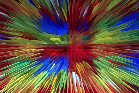 Creative multi-colored explosionの写真素材