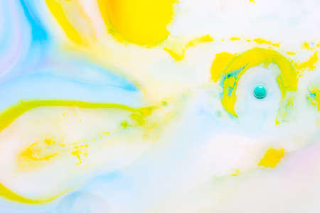 Multicolor abstract background made of liquid and oil. Transparent and color paints.の写真素材