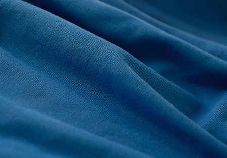 Dark blue jersey cotton fabric as backgroundの写真素材