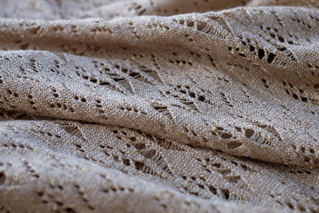 Lace fabric with a pattern. Texture, fabric background close-up