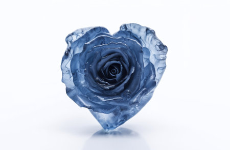 blue rose isolated on white background, valentine's day conceptの素材