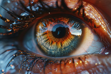 Macro shot of human eye with beautiful iris. Vision conceptの素材