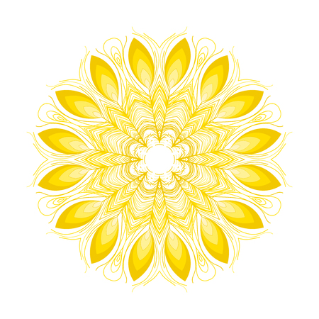 Vector mandala. Abstract vector floral ornamental border.のイラスト素材