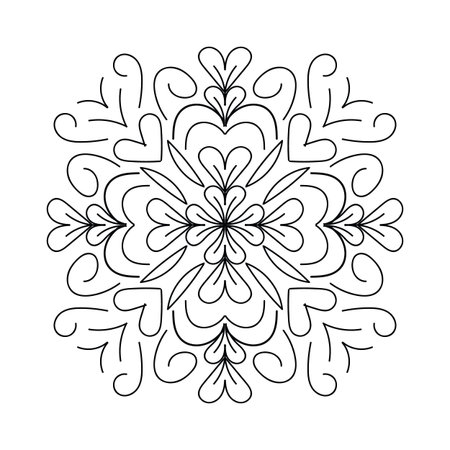 Figure mandala for coloring doodles sketch good moodのイラスト素材
